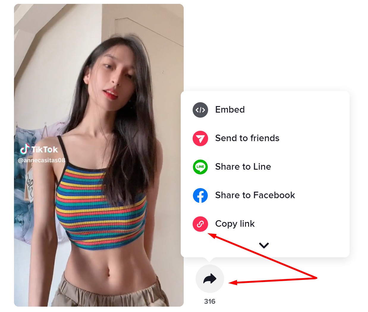 chọn video từ tiktok